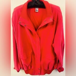 Susan Graver pink bomber jacket! Size 1XL